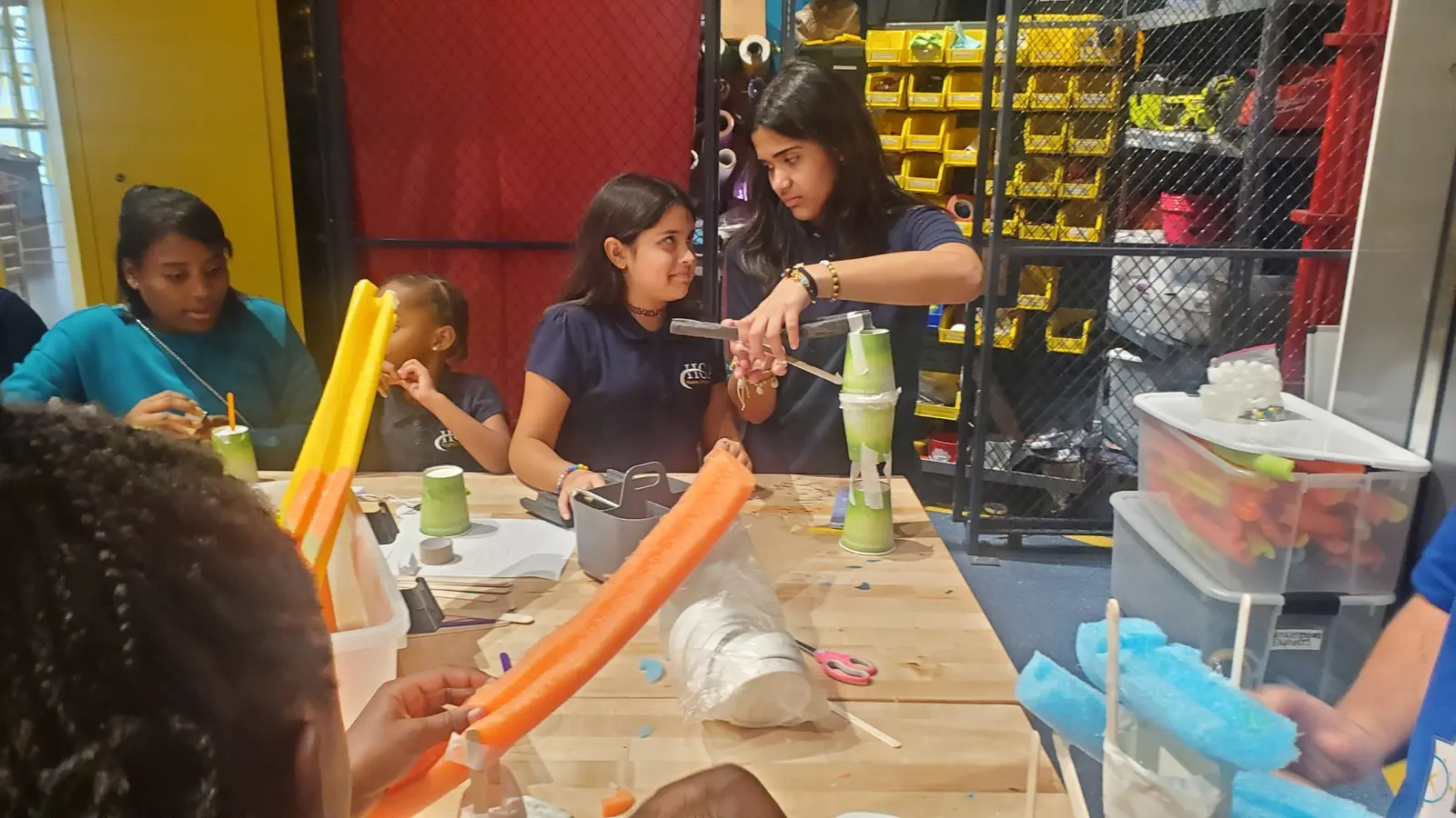 Students collaborating in STEM